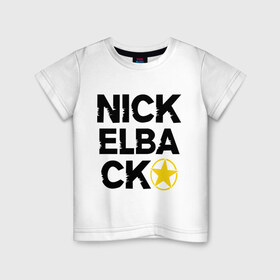 Детская футболка хлопок с принтом Nickelback star , 100% хлопок | круглый вырез горловины, полуприлегающий силуэт, длина до линии бедер | 