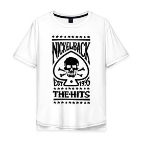 Мужская футболка хлопок Oversize с принтом Nickelback hits , 100% хлопок | свободный крой, круглый ворот, “спинка” длиннее передней части | nickelback hits | музыка | разное