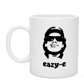 Кружка с принтом eazy-e , керамика | объем — 330 мл, диаметр — 80 мм. Принт наносится на бока кружки, можно сделать два разных изображения | eazy e | rap | зарубежные американский рэпер | кепка | музыка | очки | рэпер