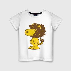 Детская футболка хлопок с принтом Львенок , 100% хлопок | круглый вырез горловины, полуприлегающий силуэт, длина до линии бедер | животные | король | львенок | прикольные картинки | царь зверей