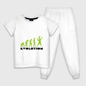 Детская пижама хлопок с принтом Tennis Evolution , 100% хлопок |  брюки и футболка прямого кроя, без карманов, на брюках мягкая резинка на поясе и по низу штанин
 | tennis evolution | мяч | спорт | теннис | эволюция