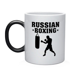 Кружка хамелеон с принтом Russian Boxing (Русский бокс) , керамика | меняет цвет при нагревании, емкость 330 мл | Тематика изображения на принте: russian boxing | бокс | борьба | русский бокс | спорт