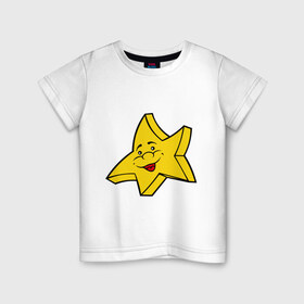 Детская футболка хлопок с принтом Звездочка , 100% хлопок | круглый вырез горловины, полуприлегающий силуэт, длина до линии бедер | звезда | звездочка | небо | ночь