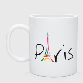 Кружка с принтом Красочный Париж , керамика | объем — 330 мл, диаметр — 80 мм. Принт наносится на бока кружки, можно сделать два разных изображения | башня | красочный париж | париж | туристические | франция | эльфивая башня