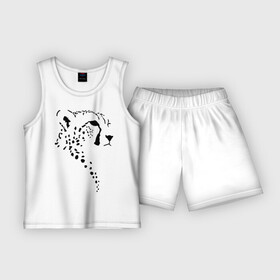 Детская пижама с шортами хлопок с принтом Гепард ,  |  | гепард | дикие | животные | киска | кошки