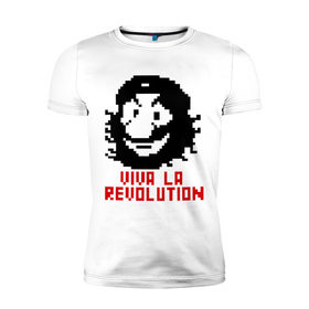 Мужская футболка премиум с принтом Viva la revolution , 92% хлопок, 8% лайкра | приталенный силуэт, круглый вырез ворота, длина до линии бедра, короткий рукав | че гевара