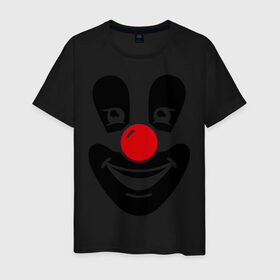 Мужская футболка хлопок с принтом Веселый клоун , 100% хлопок | прямой крой, круглый вырез горловины, длина до линии бедер, слегка спущенное плечо. | Тематика изображения на принте: веселый клоун | клоун | маска | позитив и смайлы | прикольные картинки | цирк