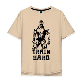 Мужская футболка хлопок Oversize с принтом Кай Грин , 100% хлопок | свободный крой, круглый ворот, “спинка” длиннее передней части | кай грин | качалка | мышцы | силовой вид спорта | спорт | тело