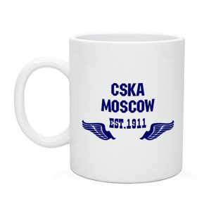 Кружка с принтом CSKA Moscow , керамика | объем — 330 мл, диаметр — 80 мм. Принт наносится на бока кружки, можно сделать два разных изображения | Тематика изображения на принте: цска