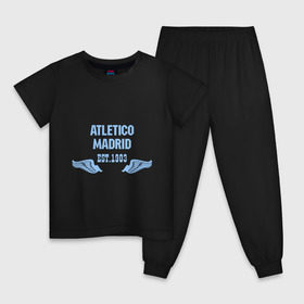 Детская пижама хлопок с принтом Atletico Madrid (Атлетико Мадрид) , 100% хлопок |  брюки и футболка прямого кроя, без карманов, на брюках мягкая резинка на поясе и по низу штанин
 | atletico madrid | атлетико мадрид | спорт | футбол
