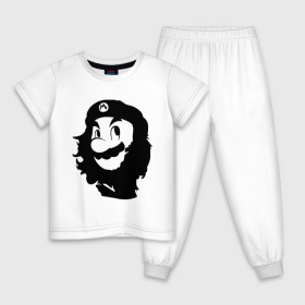 Детская пижама хлопок с принтом Che Mario , 100% хлопок |  брюки и футболка прямого кроя, без карманов, на брюках мягкая резинка на поясе и по низу штанин
 | Тематика изображения на принте: nintendo | марио | нинтендо | че гевара