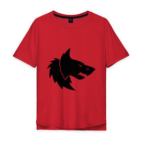 Мужская футболка хлопок Oversize с принтом Космические Волки (Space Wolves) , 100% хлопок | свободный крой, круглый ворот, “спинка” длиннее передней части | space wolves | warhammer online | волк | игра | космические волки