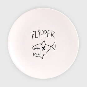 Тарелка с принтом Flipper , фарфор | диаметр - 210 мм
диаметр для нанесения принта - 120 мм | nirvana | акула | курта кобейна flipper | музыка | рок
