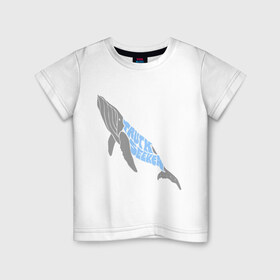 Детская футболка хлопок с принтом Искатель истины , 100% хлопок | круглый вырез горловины, полуприлегающий силуэт, длина до линии бедер | животные | искатель истины | кит | море | прикольные картинки