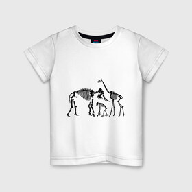 Детская футболка хлопок с принтом Зоорентген , 100% хлопок | круглый вырез горловины, полуприлегающий силуэт, длина до линии бедер | животные | зоорентген | кости | прикольные картинки | рентген