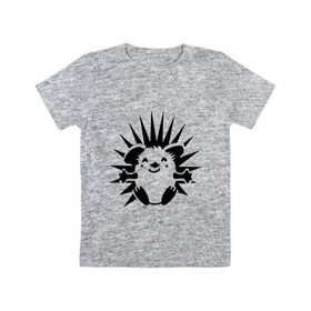 Детская футболка хлопок с принтом Веселый ёжик , 100% хлопок | круглый вырез горловины, полуприлегающий силуэт, длина до линии бедер | веселый ёжик | ежик | животные | иголки | милый ежик | прикольные картинки