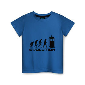 Детская футболка хлопок с принтом Tardis evolution , 100% хлопок | круглый вырез горловины, полуприлегающий силуэт, длина до линии бедер | 