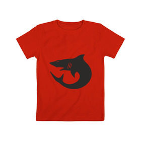 Детская футболка хлопок с принтом Акулы (Sharks) , 100% хлопок | круглый вырез горловины, полуприлегающий силуэт, длина до линии бедер | акулы