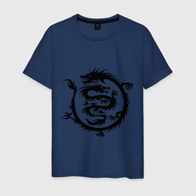 Мужская футболка хлопок с принтом Двойной дракон , 100% хлопок | прямой крой, круглый вырез горловины, длина до линии бедер, слегка спущенное плечо. | двойной дракон | дракон | монстры | привидения и дьяволы | прикольные картинки