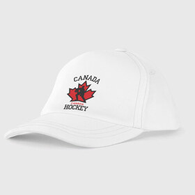 Детская бейсболка с принтом Канада хоккей (Canada Hockey) , 100% хлопок | классический козырек, металлическая застежка-регулятор размера | Тематика изображения на принте: canada hockey | канада хоккей | лед | спорт | хоккей | шайба