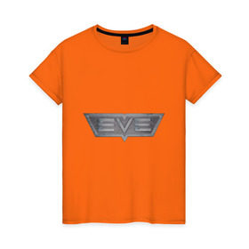 Женская футболка хлопок с принтом EVE online , 100% хлопок | прямой крой, круглый вырез горловины, длина до линии бедер, слегка спущенное плечо | eve online | игры