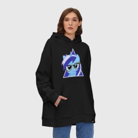 Худи SuperOversize хлопок с принтом Trixie hipster , 70% хлопок, 30% полиэстер, мягкий начес внутри | карман-кенгуру, эластичная резинка на манжетах и по нижней кромке, двухслойный капюшон
 | hipster | my little pony | swag | trixie | дружба   это чудо | мультфильм | пони | поняши | поняшки | сваг | свэг | трикси