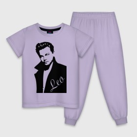 Детская пижама хлопок с принтом Леонардо Дикаприо , 100% хлопок |  брюки и футболка прямого кроя, без карманов, на брюках мягкая резинка на поясе и по низу штанин
 | лео