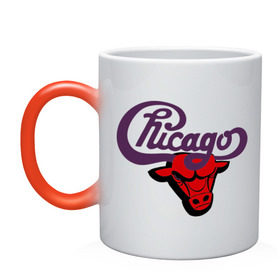Кружка хамелеон с принтом Чикаго Булс Chicago bulls , керамика | меняет цвет при нагревании, емкость 330 мл | Тематика изображения на принте: chicago bulls | swag | бык | чикаго булс