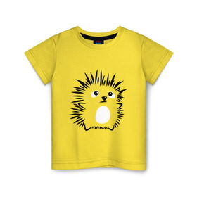 Детская футболка хлопок с принтом Колючий ёжик , 100% хлопок | круглый вырез горловины, полуприлегающий силуэт, длина до линии бедер | ежик в тумане | животные | колючий ёжик | колючки