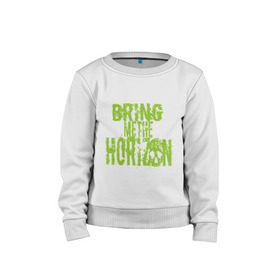 Детский свитшот хлопок с принтом Bring me the horizon logo , 100% хлопок | круглый вырез горловины, эластичные манжеты, пояс и воротник | bring me to horizon | hardcore | kubana 2014 | кубана | лого | музыка | с группами | фестиваль | череп