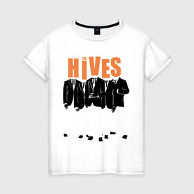 Женская футболка хлопок с принтом The Hives (пиджаки) , 100% хлопок | прямой крой, круглый вырез горловины, длина до линии бедер, слегка спущенное плечо | kubana 2014 | the hives | альтернатива | кубана 2014 | музыка | рок | с группами | фестиваль