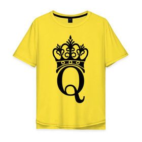 Мужская футболка хлопок Oversize с принтом Queen , 100% хлопок | свободный крой, круглый ворот, “спинка” длиннее передней части | queen | богини | корона | царевна | царицы