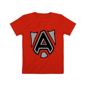 Детская футболка хлопок с принтом Alliance Альянс Dota 2 Дота , 100% хлопок | круглый вырез горловины, полуприлегающий силуэт, длина до линии бедер | alliance альянс dota 2 дота | dota2 | игры