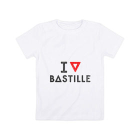 Детская футболка хлопок с принтом Bastille , 100% хлопок | круглый вырез горловины, полуприлегающий силуэт, длина до линии бедер | Тематика изображения на принте: bastille | pop rock | rock | альтернатива | инди рок | музыка | поп рок | рок | сердце | треугольник | я люблю