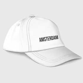 Бейсболка с принтом Amsterdam , 100% хлопок | классический козырек, металлическая застежка-регулятор размера | amsterdam | амстердам | голландия | туристические