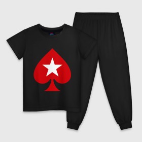 Детская пижама хлопок с принтом Покер Пики Poker Stars , 100% хлопок |  брюки и футболка прямого кроя, без карманов, на брюках мягкая резинка на поясе и по низу штанин
 | Тематика изображения на принте: игры | карты | покер | покер пики poker stars