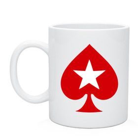 Кружка с принтом Покер Пики Poker Stars , керамика | объем — 330 мл, диаметр — 80 мм. Принт наносится на бока кружки, можно сделать два разных изображения | игры | карты | покер | покер пики poker stars