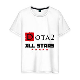 Мужская футболка хлопок с принтом Dota 2 All Stars Дота , 100% хлопок | прямой крой, круглый вырез горловины, длина до линии бедер, слегка спущенное плечо. | Тематика изображения на принте: dota 2 all stars дота | dota2 | игры