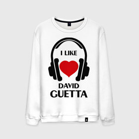 Мужской свитшот хлопок с принтом Мне нравится David Guetta , 100% хлопок |  | david guetta | dj | rnb | клубные | мне нравится | музыка | сердечко