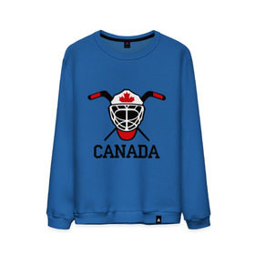 Мужской свитшот хлопок с принтом Canada (Канадский хоккей) , 100% хлопок |  | canada | канадский | клюшка | спорт | хоккей | шайба