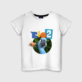 Детская футболка хлопок с принтом Рио 2 , 100% хлопок | круглый вырез горловины, полуприлегающий силуэт, длина до линии бедер | 