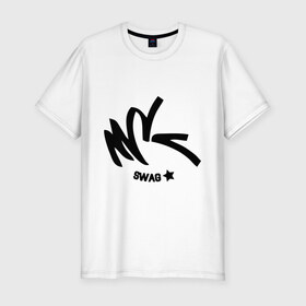 Мужская футболка премиум с принтом Swag Girl Cool , 92% хлопок, 8% лайкра | приталенный силуэт, круглый вырез ворота, длина до линии бедра, короткий рукав | 