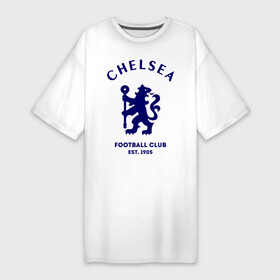 Платье-футболка хлопок с принтом Челси Футбольный клуб Chelsea ,  |  | chelsea | клуб | спорт | футбол | челси футбольный клуб