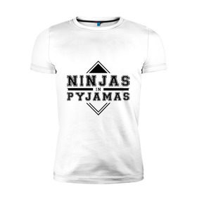 Мужская футболка премиум с принтом Ninjas In Pyjamas , 92% хлопок, 8% лайкра | приталенный силуэт, круглый вырез ворота, длина до линии бедра, короткий рукав | nip