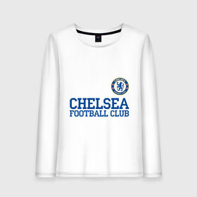 Женский лонгслив хлопок с принтом Chelsea , 100% хлопок |  | 1905 | chelsea | chelsea logo | fc | footbal club | лого | логотип | спорт | футбол | футбольный клуб | челси