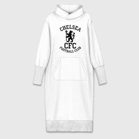 Платье удлиненное хлопок с принтом Chelsea FC ,  |  | 1905 | chelsea | chelsea logo | fc | footbal club | лого | логотип | спорт | футбол | футбольный клуб | челси