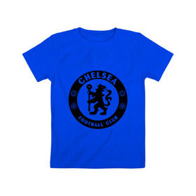 Детская футболка хлопок с принтом Chelsea logo , 100% хлопок | круглый вырез горловины, полуприлегающий силуэт, длина до линии бедер | Тематика изображения на принте: 1905 | chelsea | chelsea logo | fc | footbal club | лого | логотип | спорт | футбол | футбольный клуб | челси