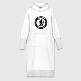 Платье удлиненное хлопок с принтом Chelsea logo ,  |  | 1905 | chelsea | chelsea logo | fc | footbal club | лого | логотип | спорт | футбол | футбольный клуб | челси