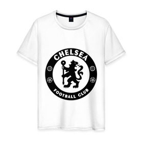Мужская футболка хлопок с принтом Chelsea logo , 100% хлопок | прямой крой, круглый вырез горловины, длина до линии бедер, слегка спущенное плечо. | 1905 | chelsea | chelsea logo | fc | footbal club | лого | логотип | спорт | футбол | футбольный клуб | челси