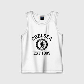 Детская майка хлопок с принтом Chelsea 1905 ,  |  | 1905 | chelsea | chelsea logo | fc | footbal club | лого | логотип | спорт | футбол | футбольный клуб | челси